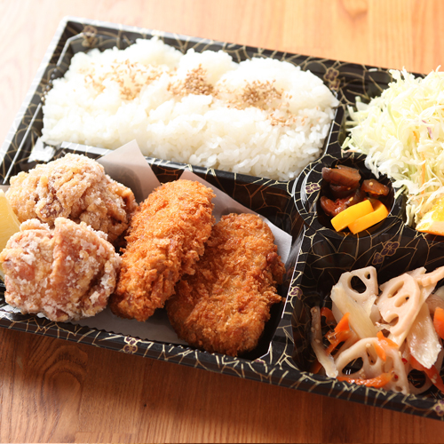 ひとくちかつ&鶏唐定食